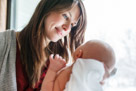 In home newborn portrait photography in Waukesha, WI