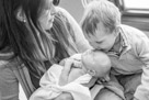 In home newborn portrait photography in Waukesha, WI