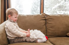 In home newborn portrait photography in Waukesha, WI